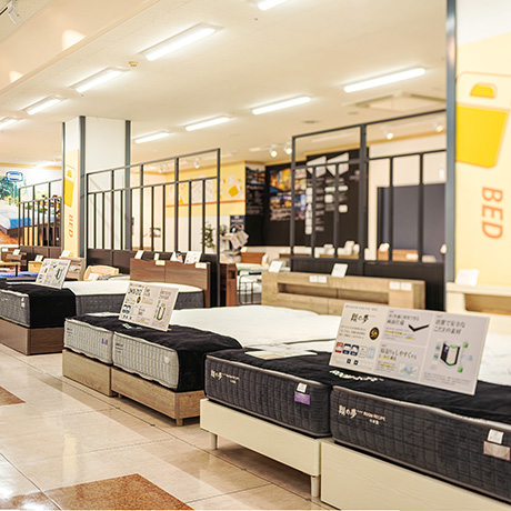 大川家具岩槻店店内ベッド