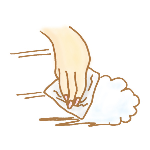 汚れの拭き取り