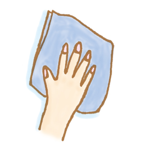 化学雑巾で拭く｡